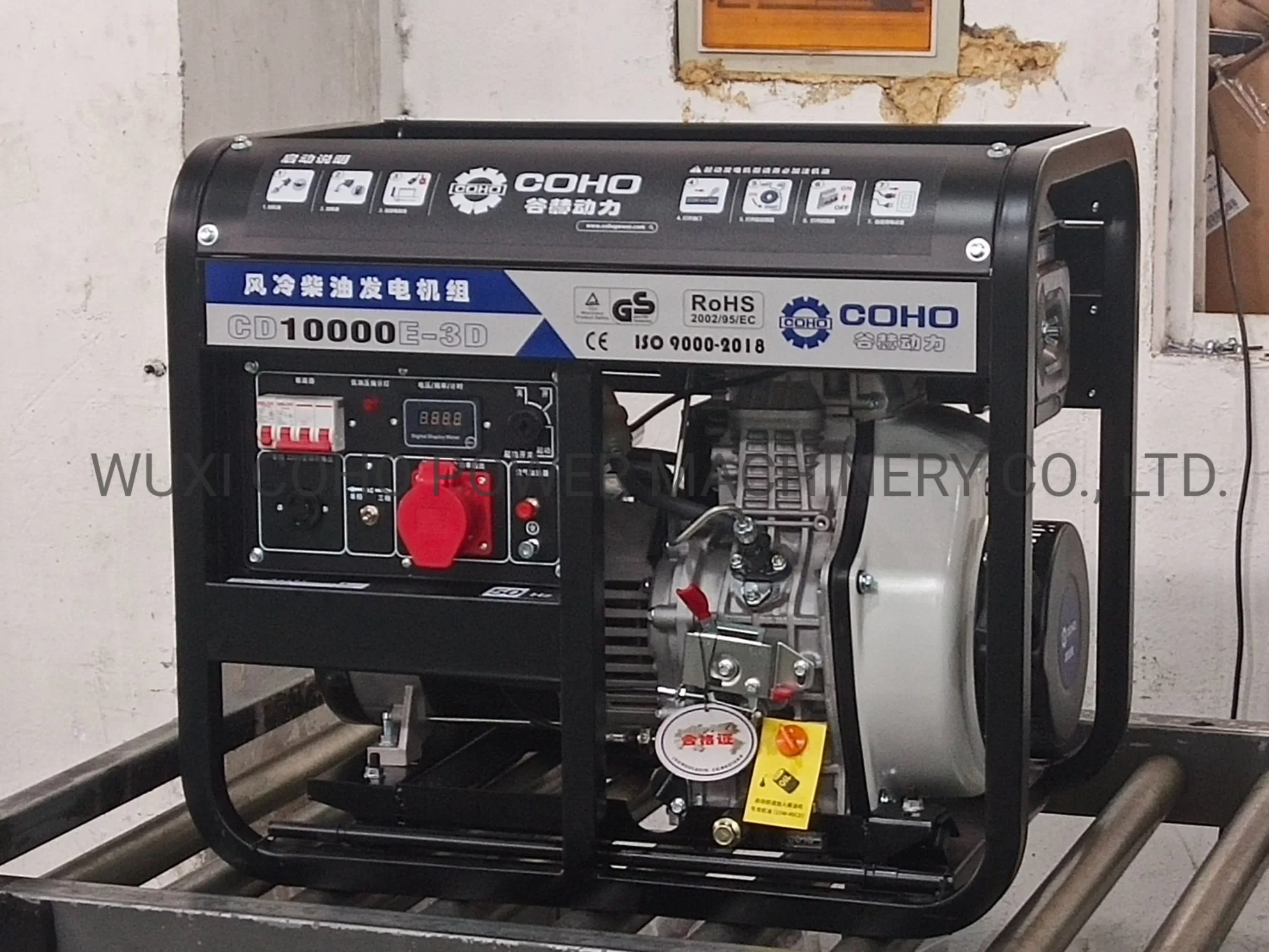 Fase 3, uno de los cilindros Bastidor Abierto 8kVA Generador Diesel Industrial