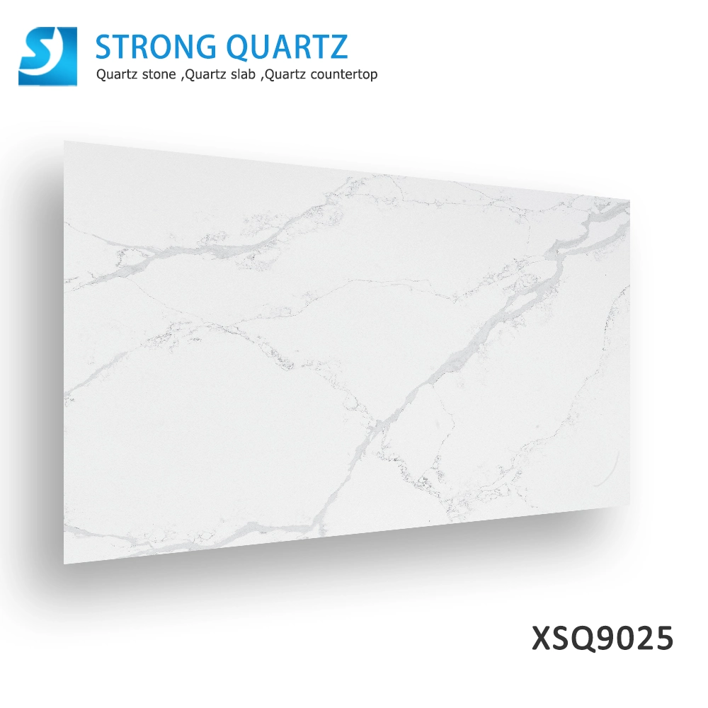 Artificial Quartz Stone Polished for Countertops/Vanity Tops/Hotel Design with Solid Calacatta Finish