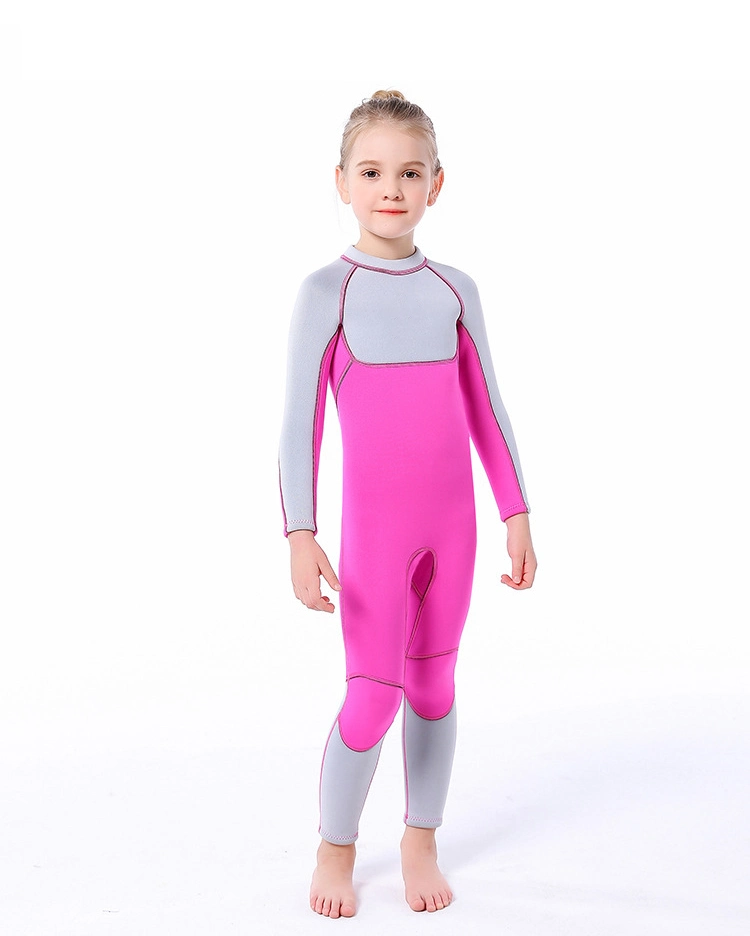 New Style Kids Wetsuit 2.5mm Neoprene Thermal One Piece Girl Swimsuit