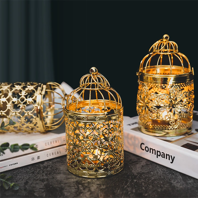 Oco Birdcage suporte para velas castiçal Ing decoração lanterna