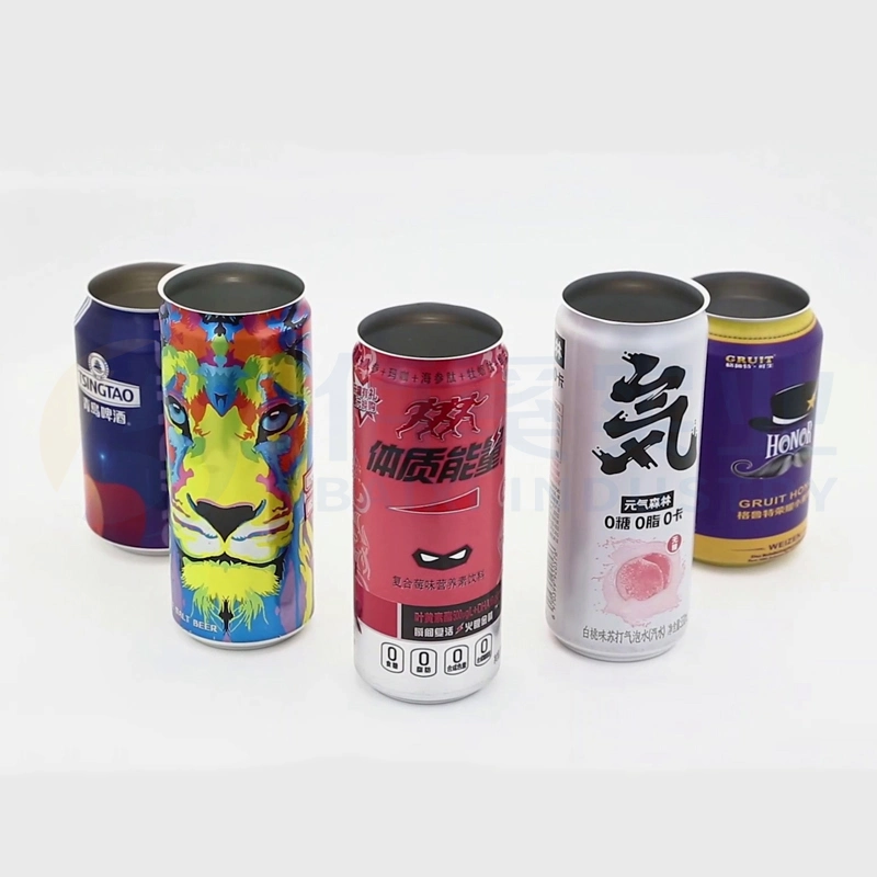 Customized 190ml 200ml 250ml 330ml 473ml 500ml 12oz 16oza Standard Sleek Slim Stubby Print Beverage Packaging Aluminum Beer Soda Cans with 202 Can Lids