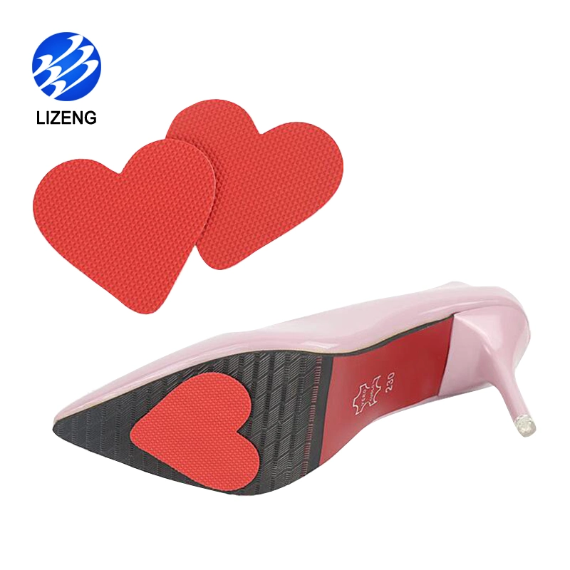 Antideslizamiento autoadhesiva de la mujer Corazón Rojo zapato único patín protectores de la prueba de los parches de pastillas de mango