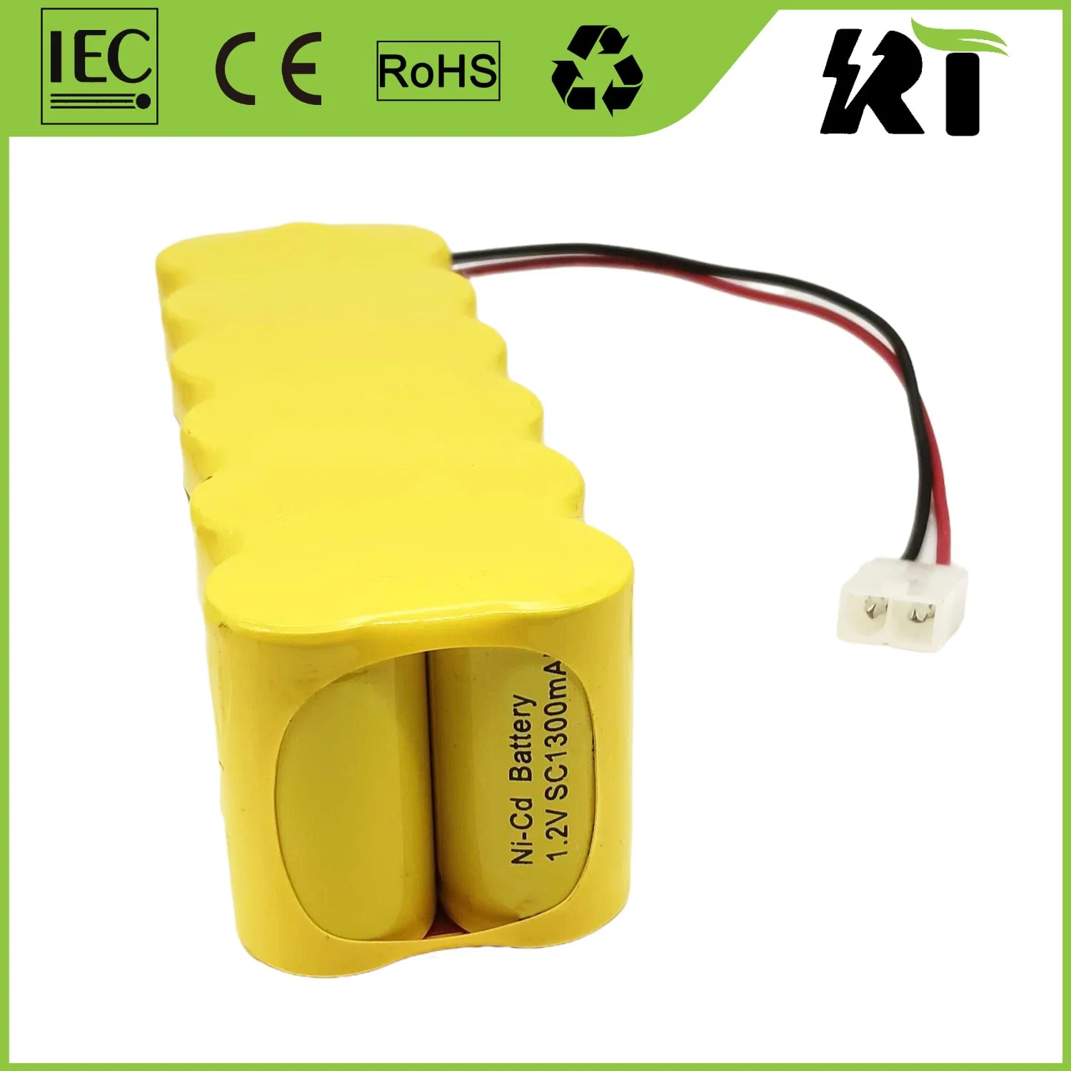 Rt 1.2V NiCd 4/5 Sc Rechargeable Battery Ni CD Sub C Size 1300mAh Batteries with Tab Sub-C Nickel Cadmium Batterie 1.2V Wholesale