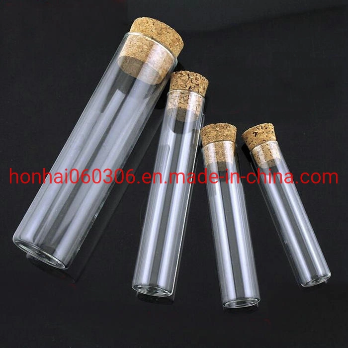 Clear Glass Cigar Tube with Cork Lid