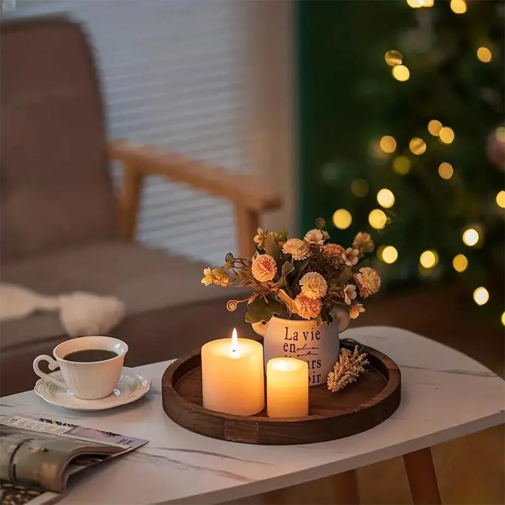 Assiette en bois de luxe avec Bobeche vintage