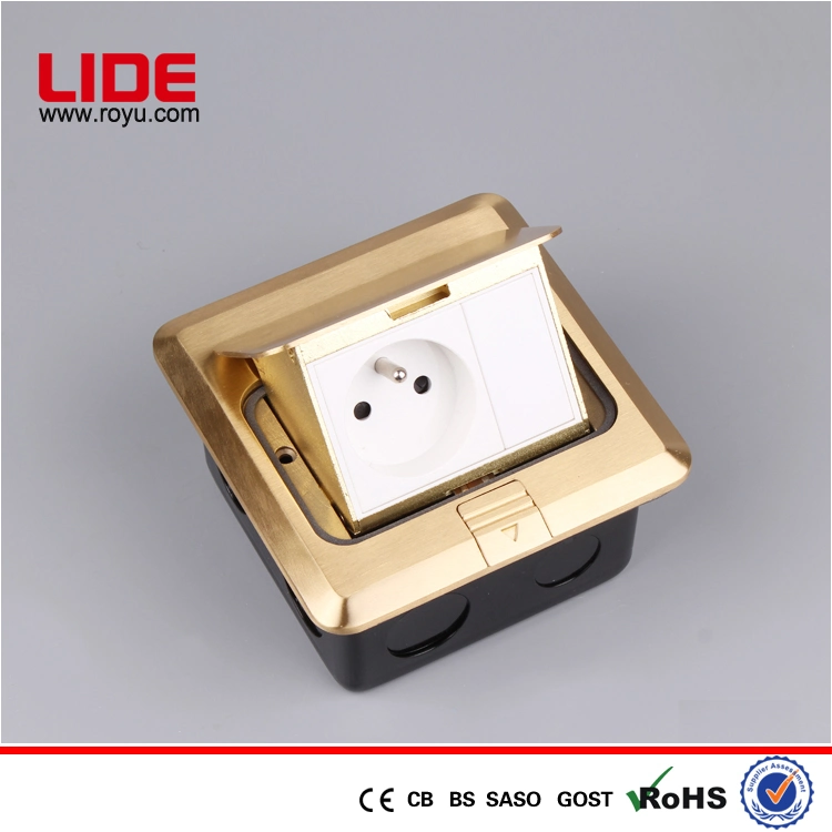 High quality/High cost performance  European Square Shape Electrical Floor Socket Outlets