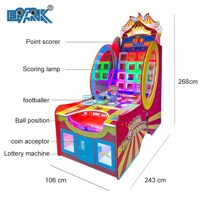 Ball Monster Indoor Arcade Coin Operated Throw Ball Machine Redemption Machine