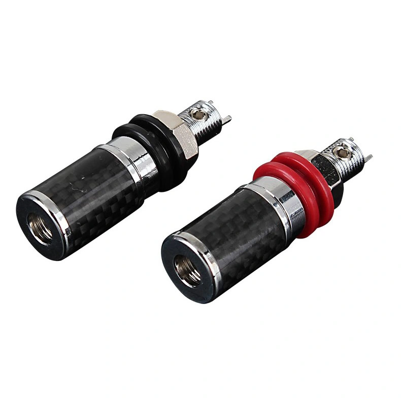 Conector de topo de gama para a tomada de ligação em fibra de carbono vermelho/preto