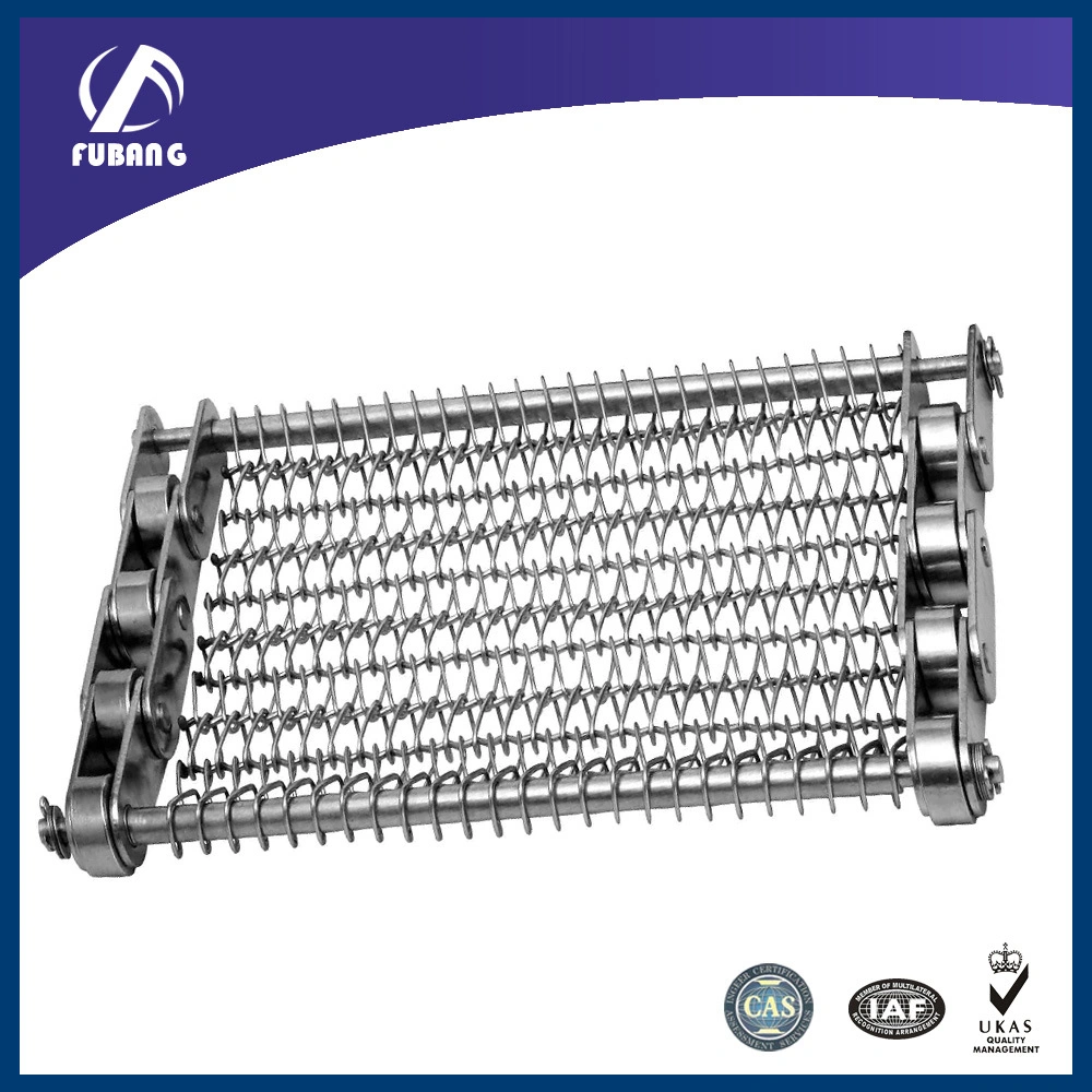 304 316 Stainless Steel Wire Mesh Chain Link Spiral Conveyor Belt Chain Link Wire Mesh Conveyor Belt