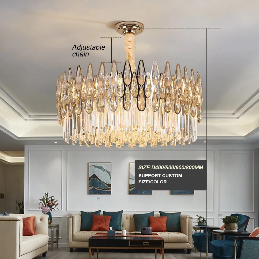 Diseño especializado decoración moderna única de iluminación Chandelier de cristal para el hotel Restaurante del vestíbulo