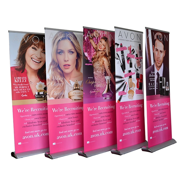 Rouleau en plastique rétractable portable jusqu'Banner Stand