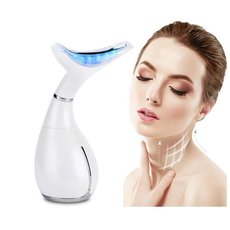 Dispositivo de beleza 3 Bocal de luz LED de fótons de massagem de vibração