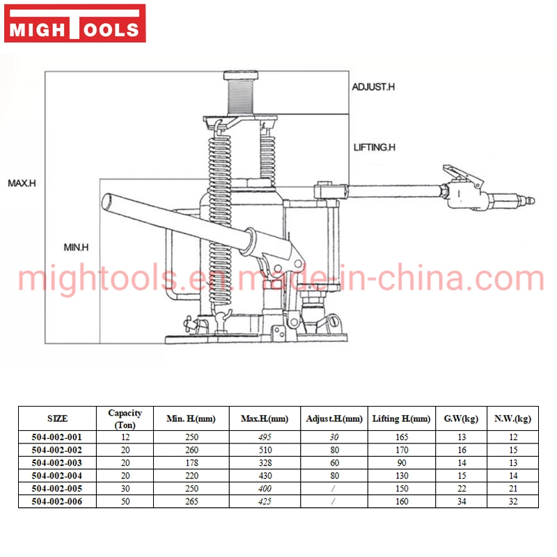 Винтовой домкрат-12-20-30-50-тонных гидравлических воздуха Автомобильный подъемник