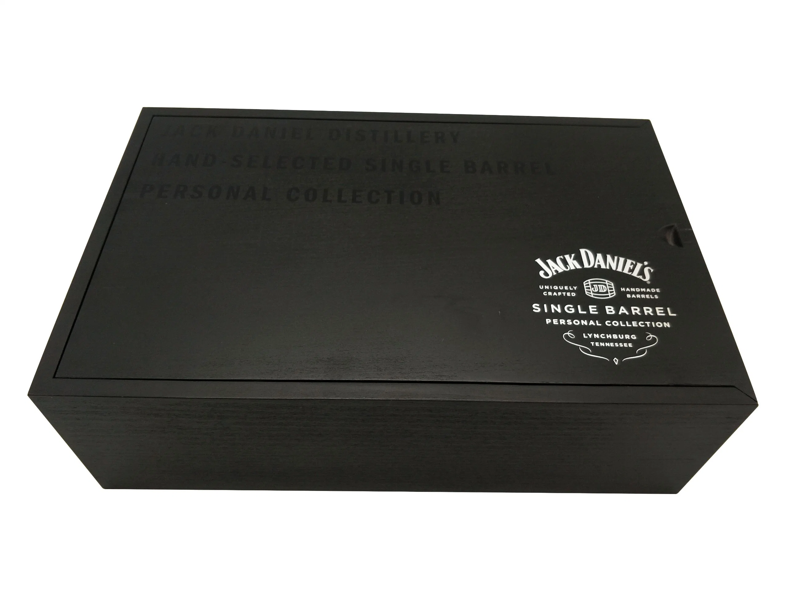 Retro Black Matte Painting Wooden Wine Packaging Box