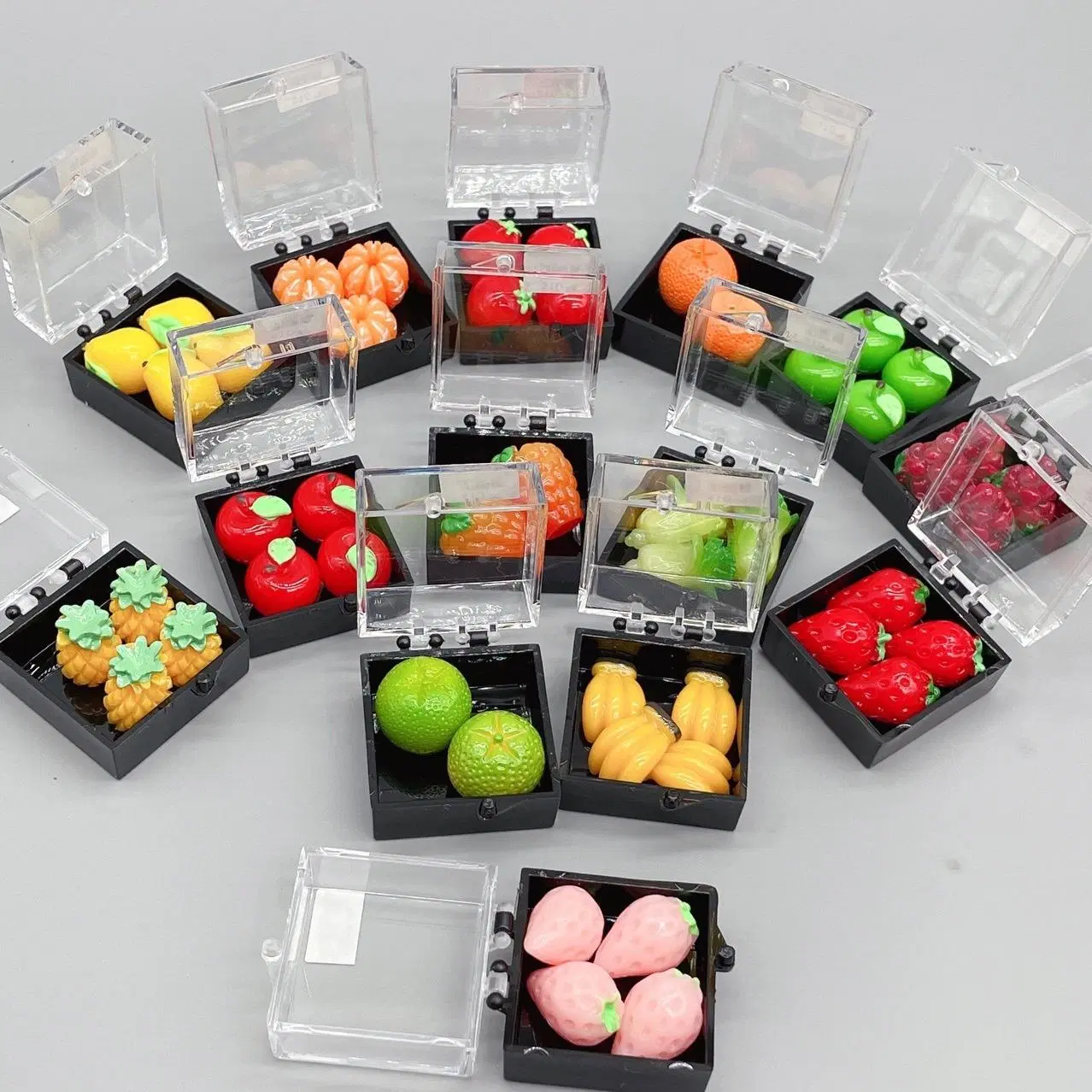 1: 12 Maison de poupées miniature en boîte légumes et fruits forme dessert pour accessoires maison de poupées