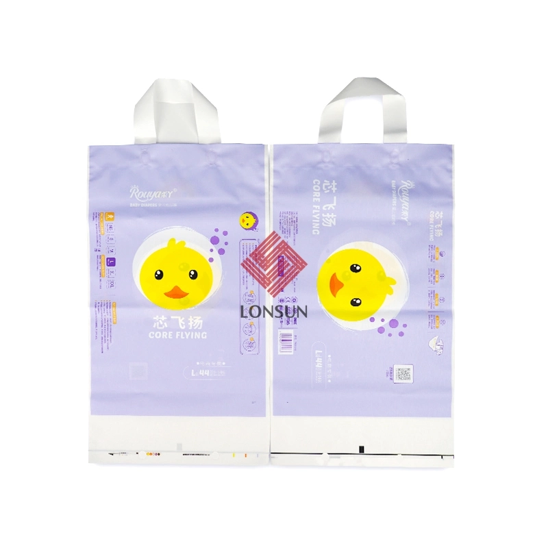 Customized Colorful Printing PP OPP CPP PE Pet Baby Diaper Plastic Bag Sanitary Pads Wet Wipes Package Bags