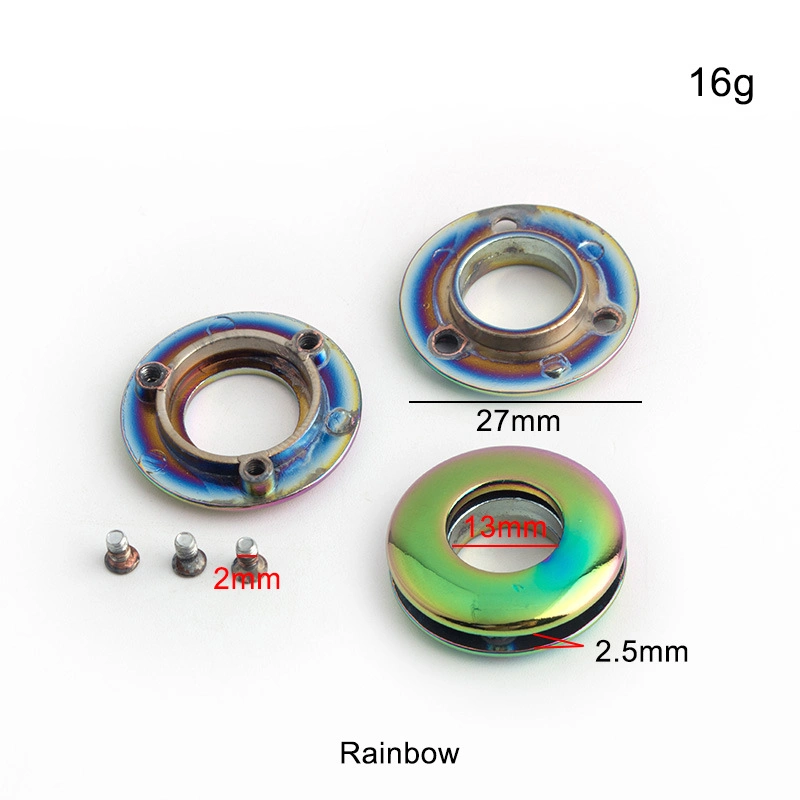 Fashion Rainbow Oval Round Shape Eyelets for Jeans/Jacket/Bags Metal Accessories