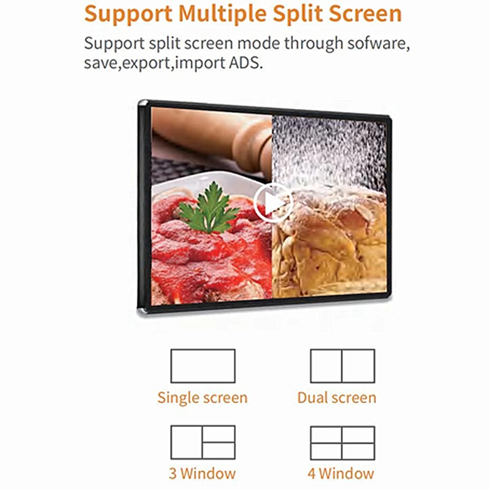 Factory on Sale Fastfood Cafe Restaurant 55 Inch LCD Wall Mounted Android WiFi with Software Electronic Digital Menu Digital Billboard Product Digital Signage