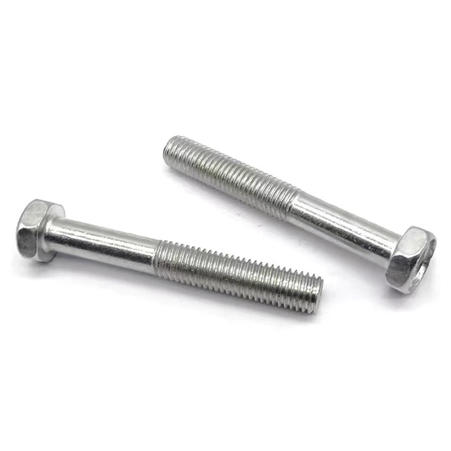 High quality/High cost performance  White Zinc Plated Full Thread Carbon Steel Hex Bolt