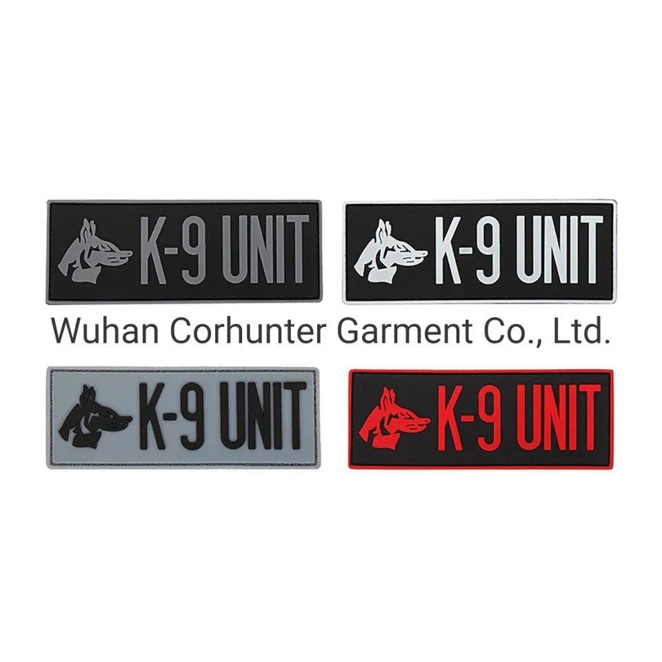 Customized Tactical Soft PVC Rubber Hook and Loop Badges Patches