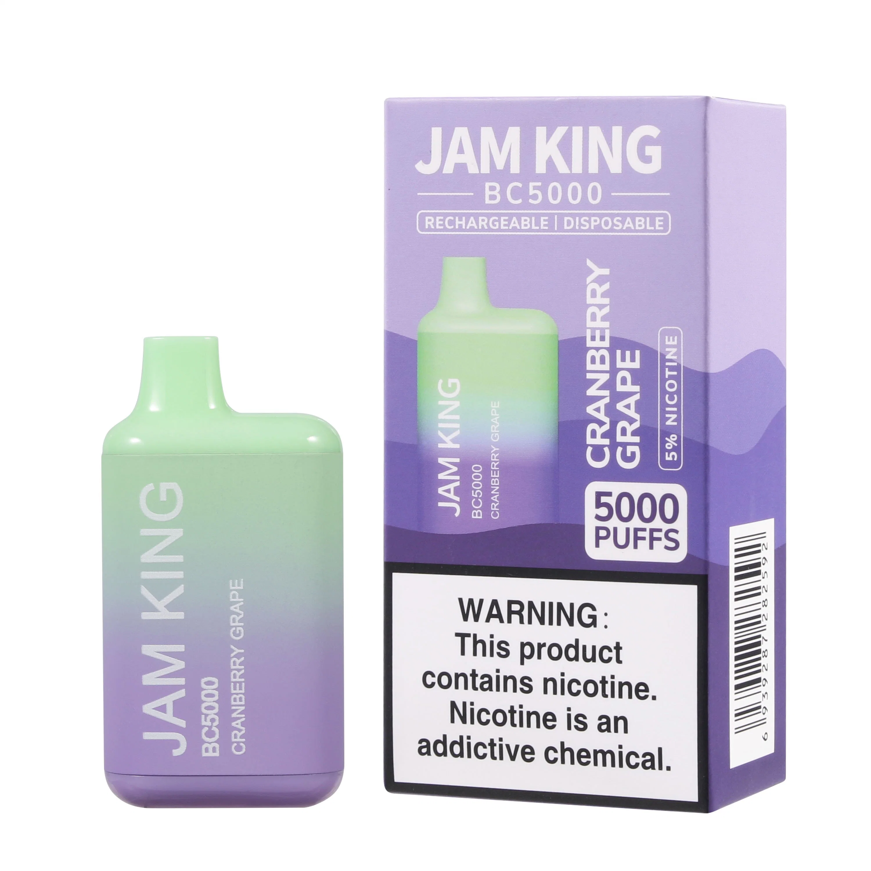 Plusieurs Jus de fruits à saveur de la barre de bouffée de Jam King bc5000 Vape 13ml jetables bouffées de gros de la cartouche de Vape vaporisateur