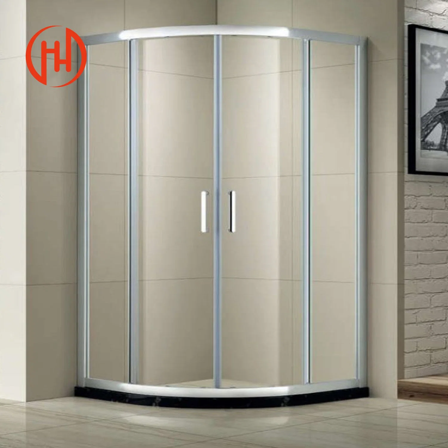 Aluminum Glass Sliding Shower Room Economic Framed Sliding Door Shower Enclosure Bathroom