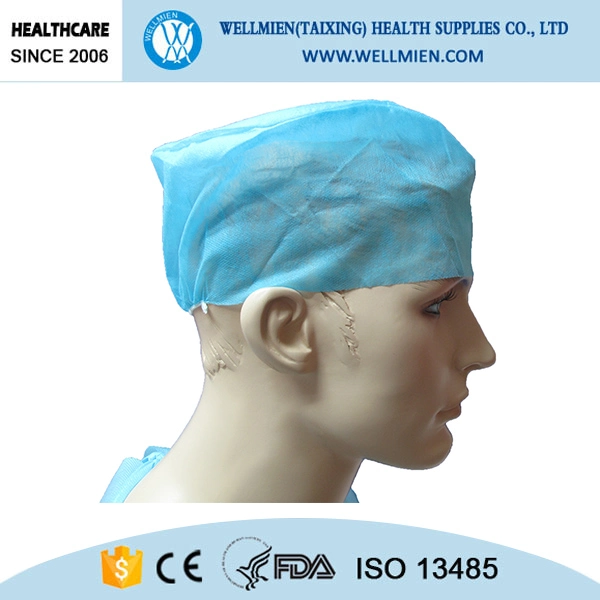 Disposable Non Woven Single Use Elastic Surgery Cap for Hospital Use