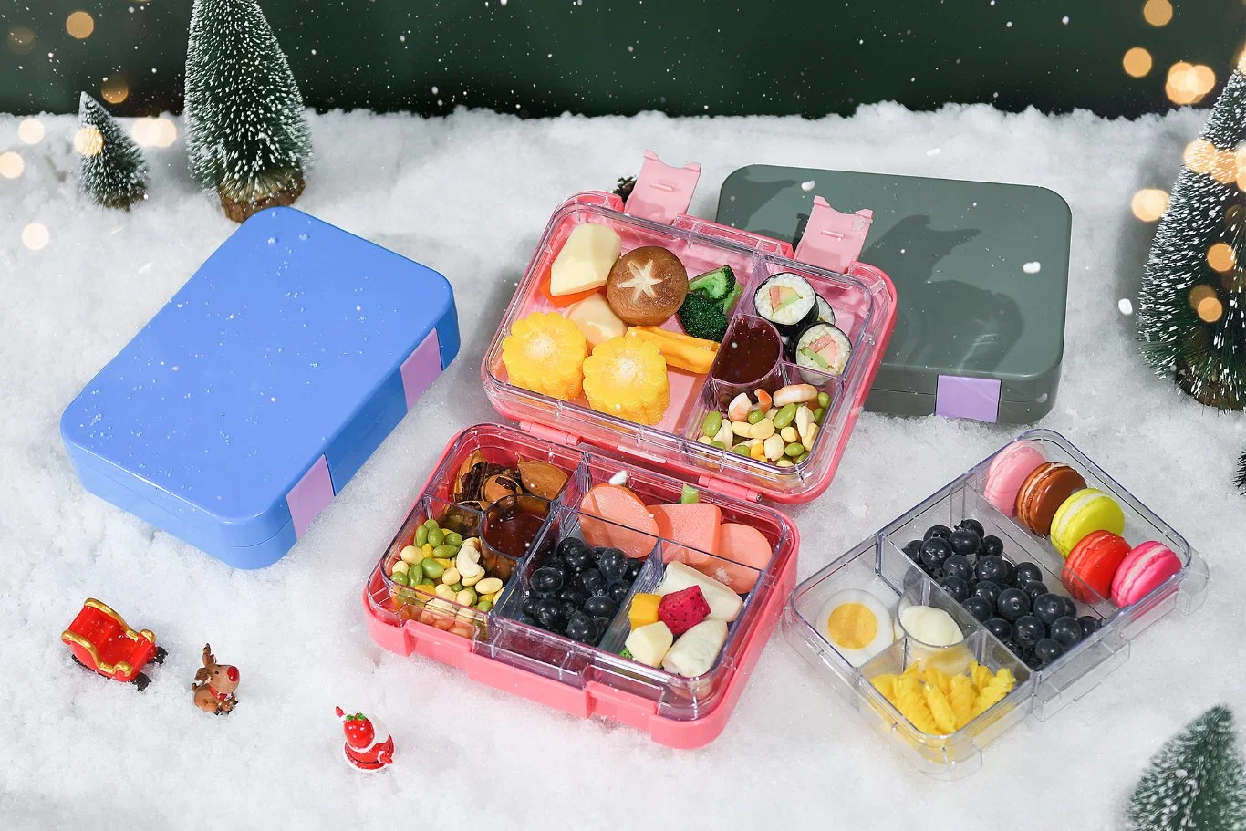 Aohea a prueba de fugas Bento Box niños almuerzo con hielo Paquete