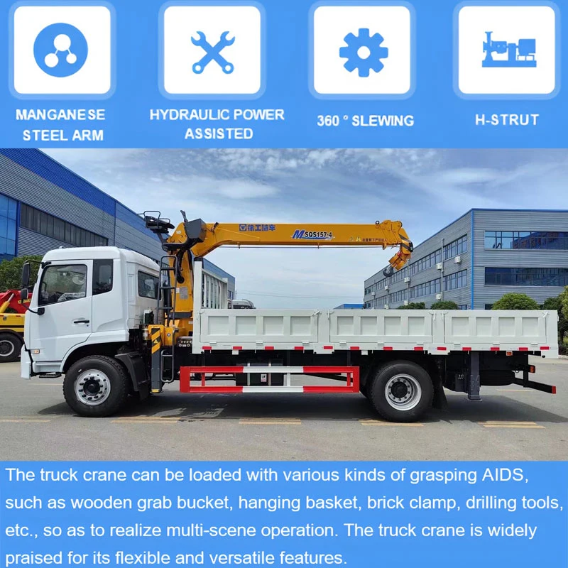 China Construction Machinery Manufacturer 8 Tonne Telescopic Boom Truck Mobile Crane Truck Mounted Crane