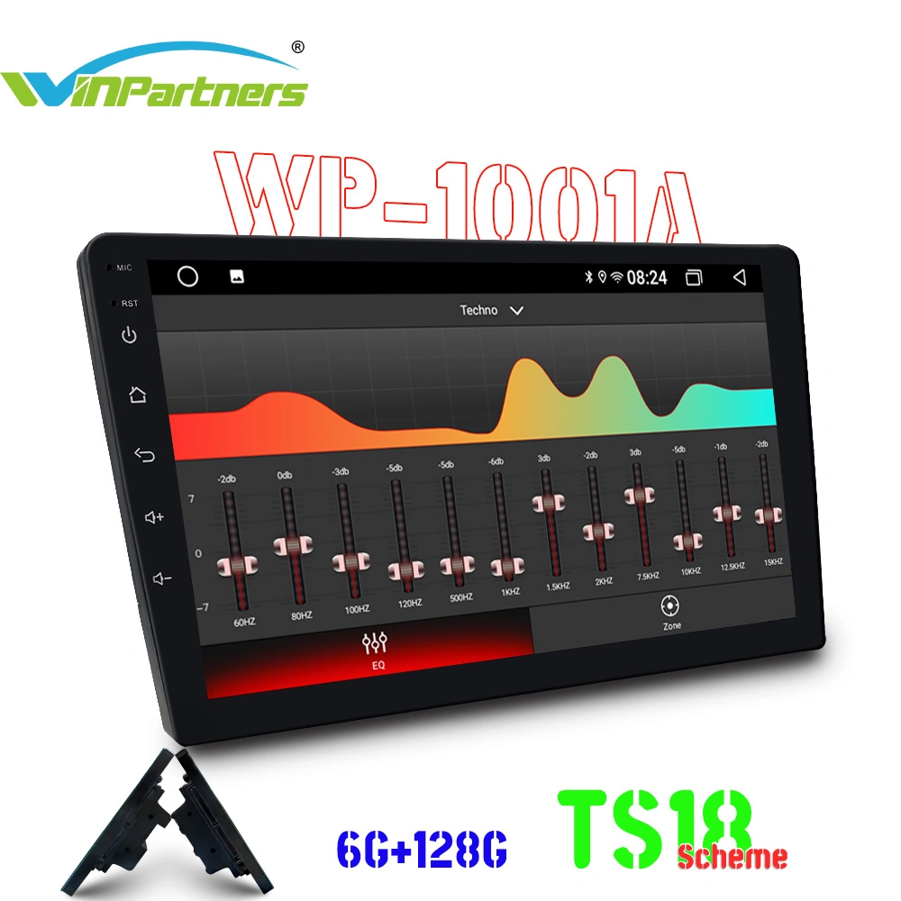 6g+128g de 10 pulgadas, todos en un equipo Android Auto Audio MP5 Player Android Wp1001A