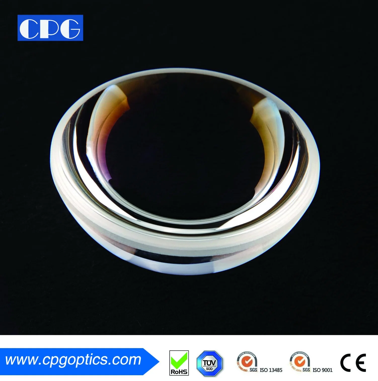 Diameter 50.8mm Fused Silica Positive Spherical Optical Lens