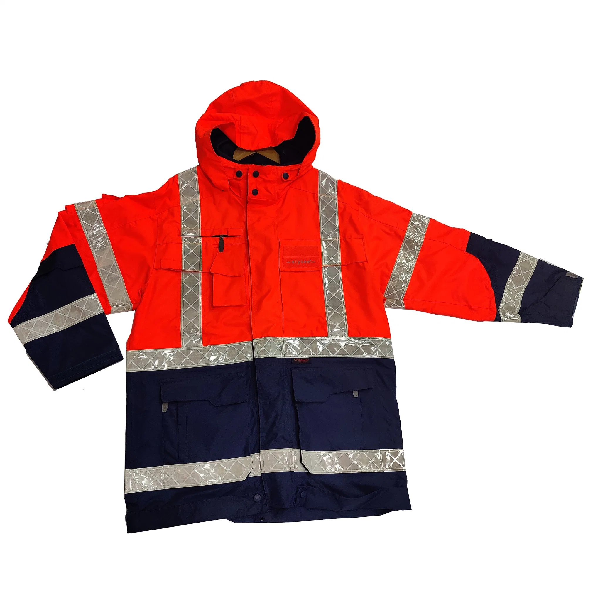 Logótipo personalizado High Visibility Reflective Cotton Safety Workswear Men a trabalhar Vestuário de trabalho