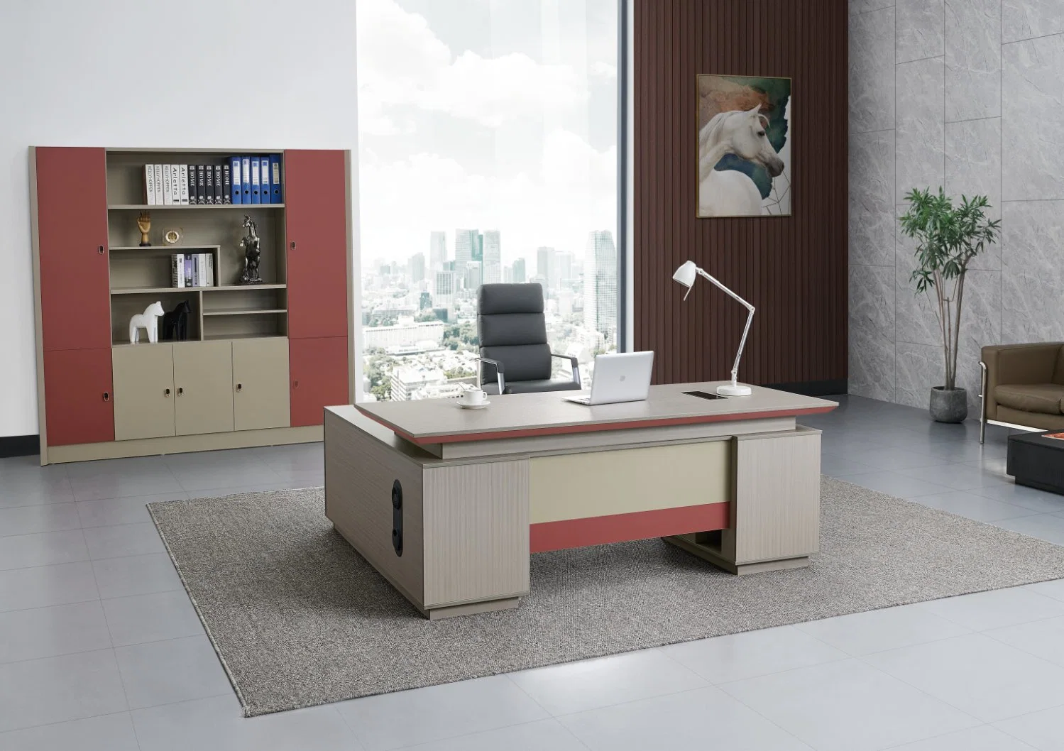 Neue Moderne Büromöbel Neueste Schreibtisch Luxus Bürotisch Designs CEO Executive Desk Manager L geformter MDF-Tisch