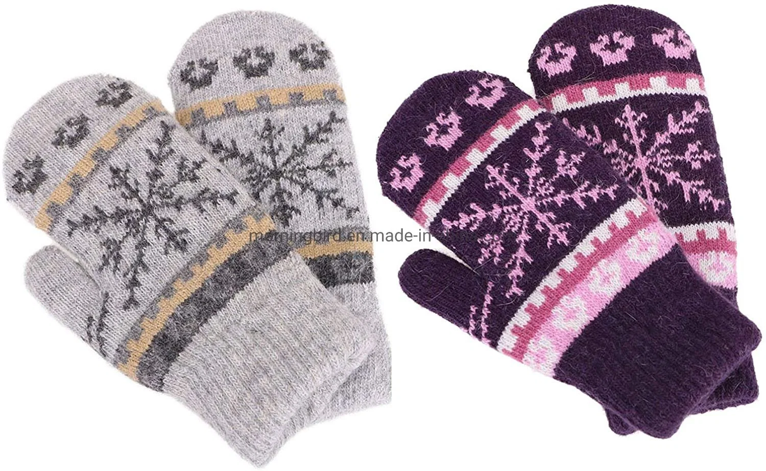Mens Sade Inverno luvas de croché padrões Jacquard quente confortável Luvas tricotadas sem dedos