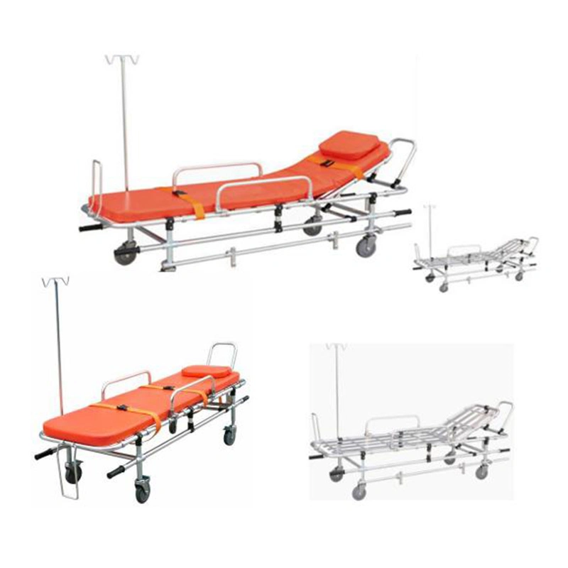 Mi-K012-10 Aleación de aluminio de mejor venta de equipos hospitalarios ambulancia Camilla Plegable /Ambulancia Camilla Carro médico