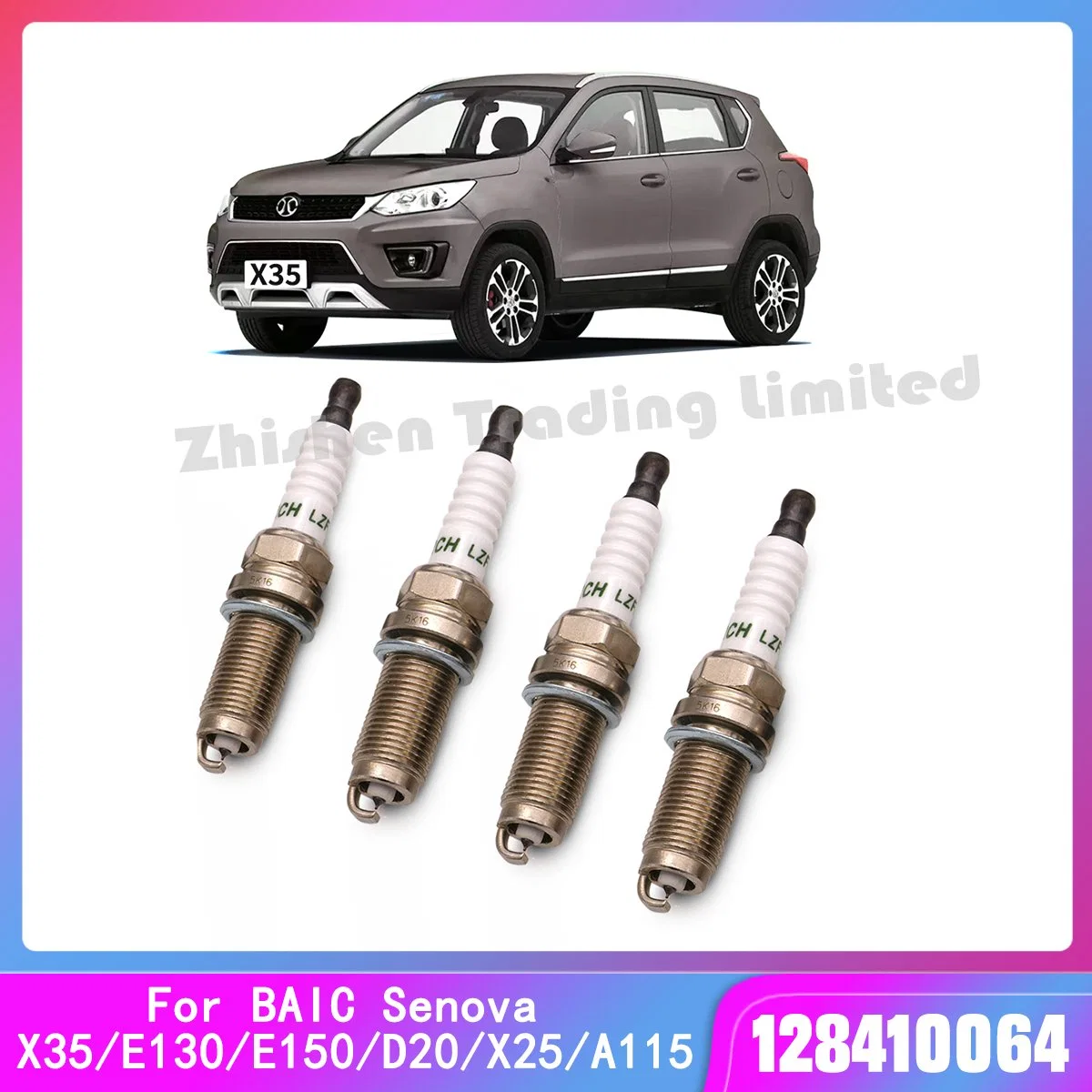 Baic Auto Spare Part Auto Accessory for E130 E150 D20 X25 X35 Genuine High Quality Automotive Parts Spark Plug Platinum Version