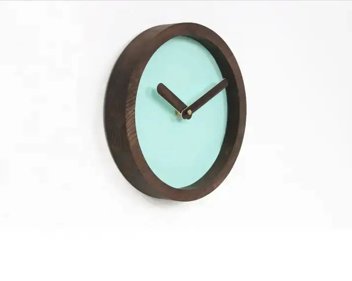 Large silent Unique Rustic Modern Wooden Wall Clock Decor Home Office