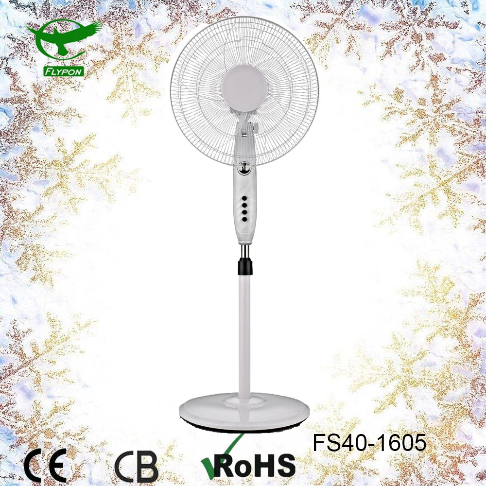 Red 3 PP Blade 16inch Electric Stand Fan Portable Fan