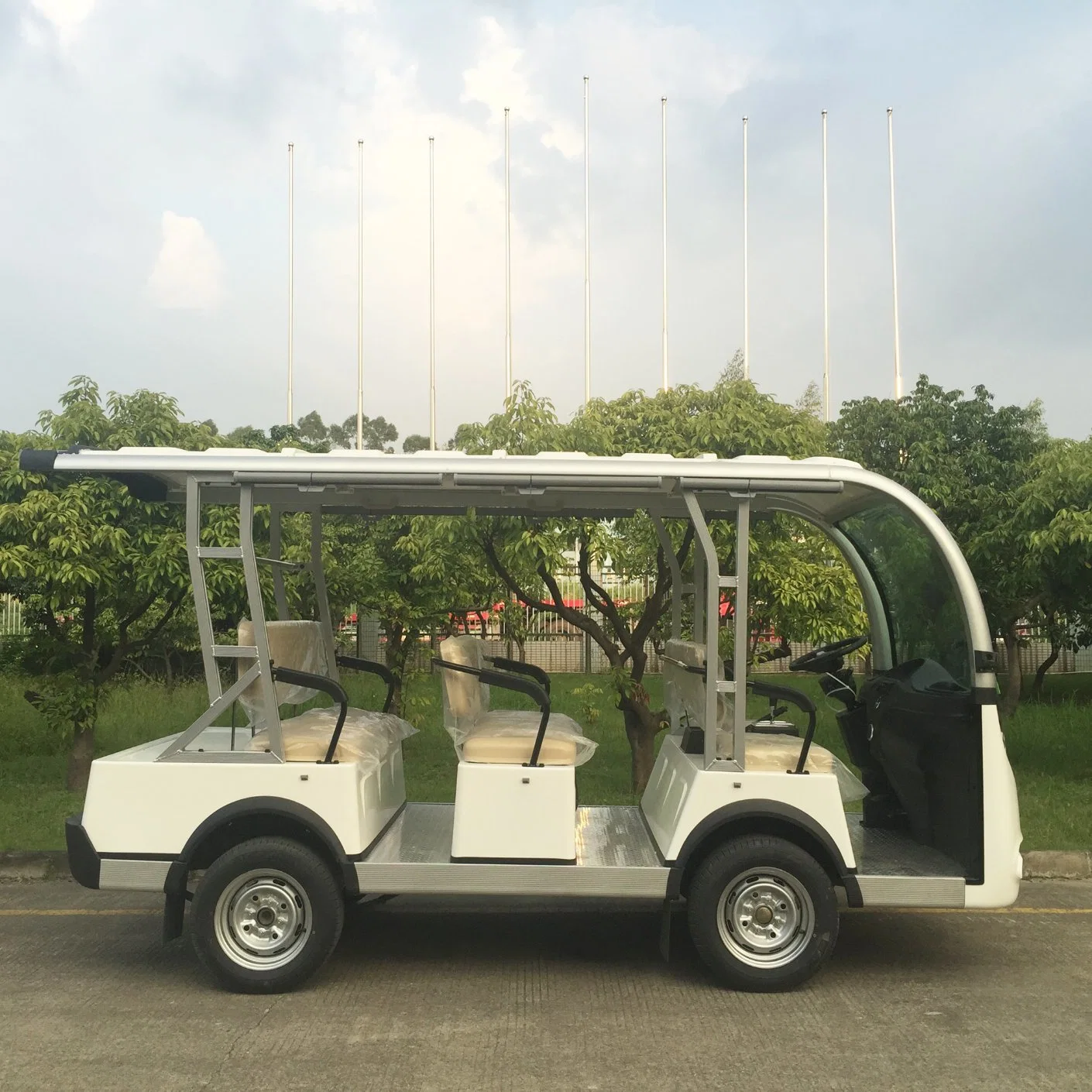 Dual Automotive-Style Strut Safety, Low Speed, Easy Handle Sightseeing Tourist Club Car (Lt-S8)