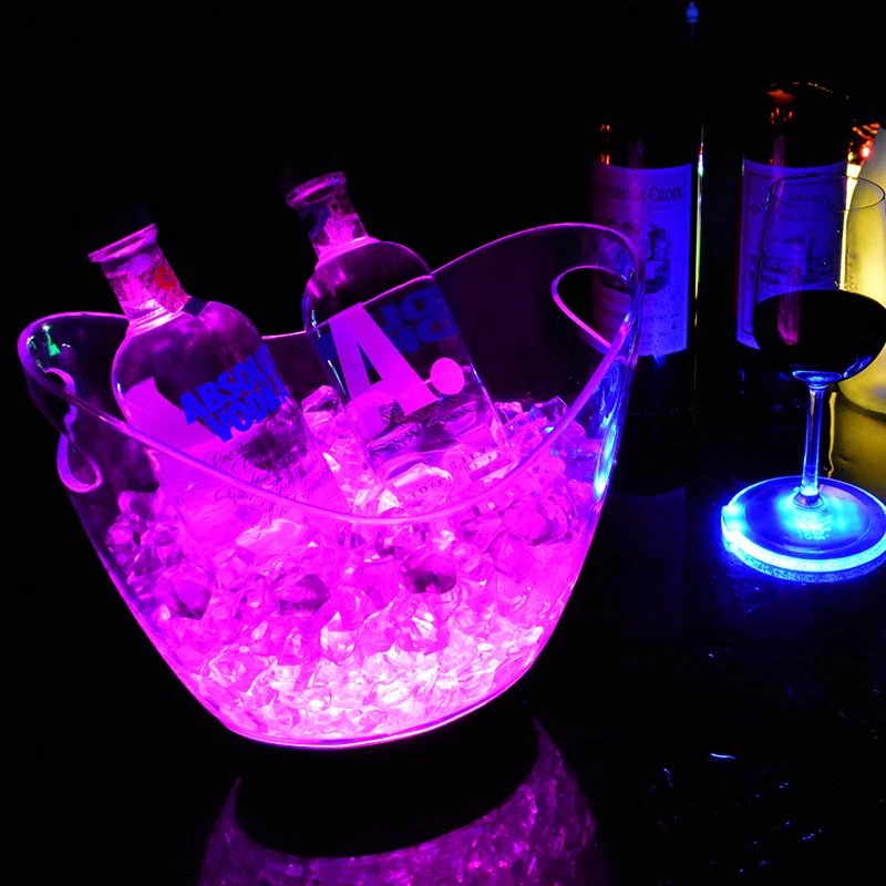 4L Capacity RGB Color Change LED Ice Bucket Festival Lights for Party