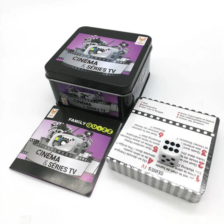 Custom Printing Card Game Set Packed by Tin Box and Card Box