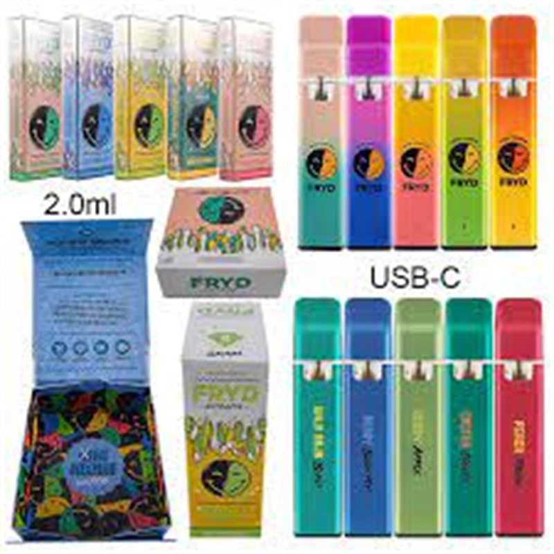 Premium 2 Grams Live Resin Fryd Disposable/Chargeable Vape 350mAh Rechargeable Empty Disposable/Chargeable Pods with Package Starter Kit