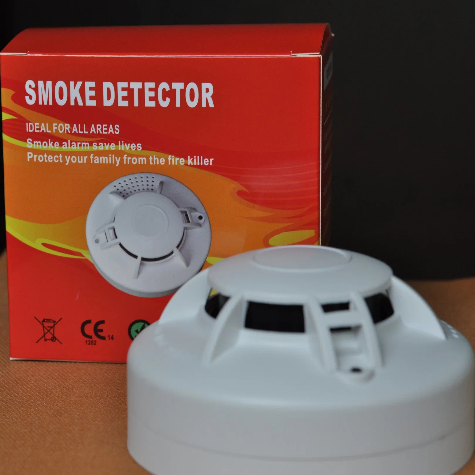 85dB Audio Alarm Yhome Stand Alone Optical Smoke Detector Conventional Fire Alarm