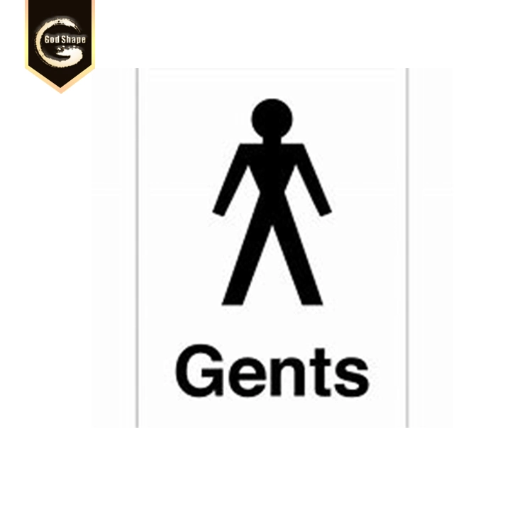 Gent Toilet Restroom Door Plate Sign Plaque for Wayfinding -0419L