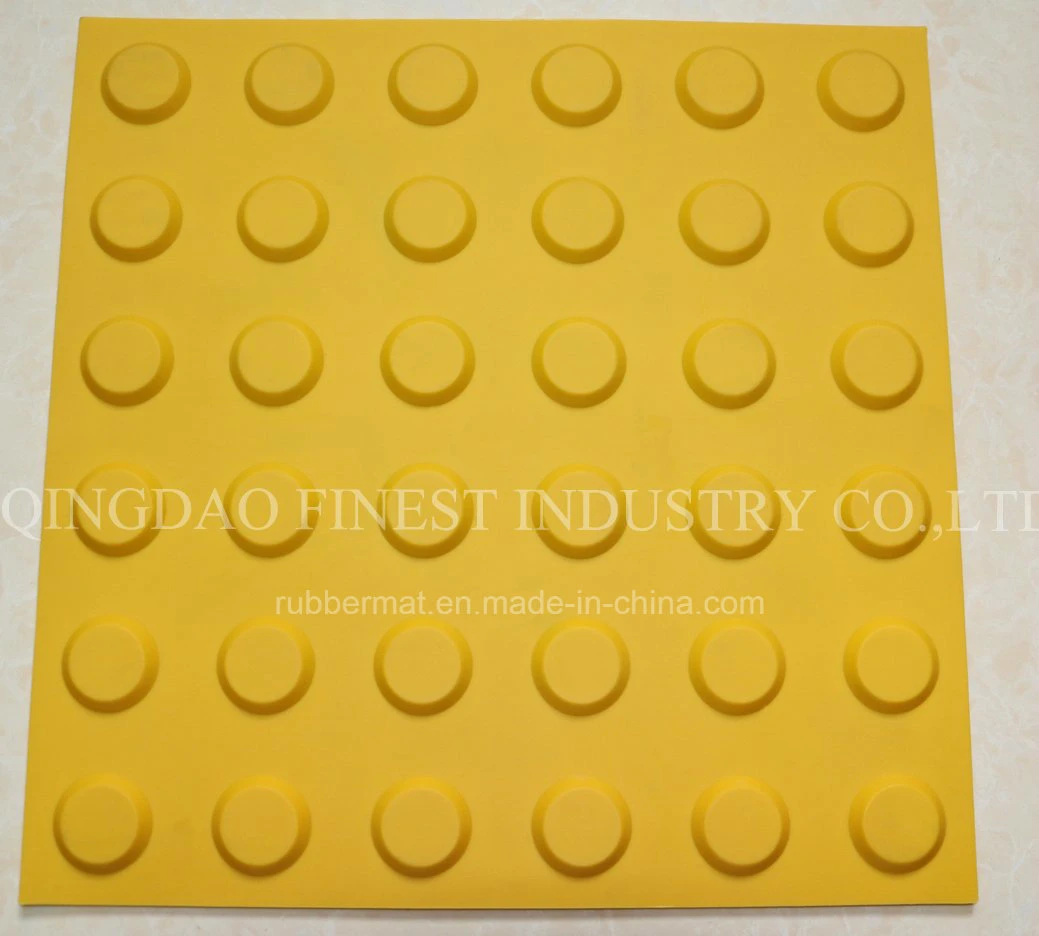 China Disabled Detectable Warning Flooring Tiles Paving,Rubber Tactile Tiles,Truncated Dome Surface Tiles,Rubber Warning Blocks,Tactile Warning Surface Tiles