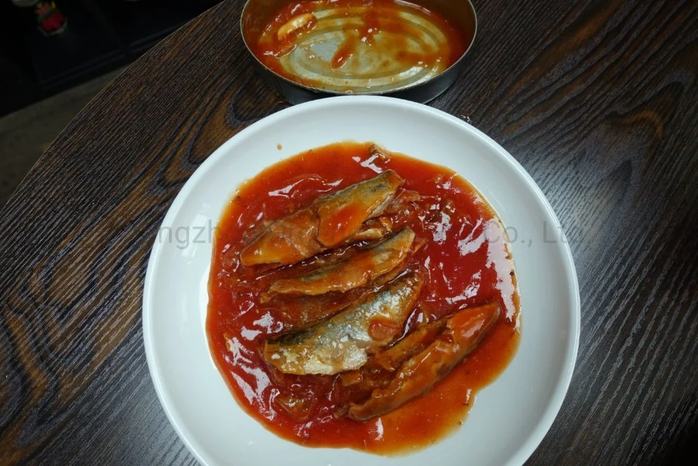 Canned Fish Canned Mackerel with Oval Tin Fish in Tomato Sauce 425g