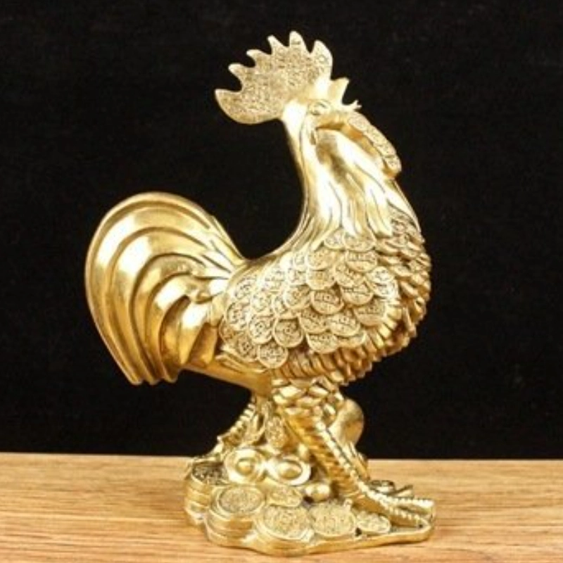 Chinese Manufacturer Custom Wholesale/Supplier Home Office Villa Decoration Souvenirs Goldfish Golden Rooster Mouse Metal Arts and Crafts Decoration