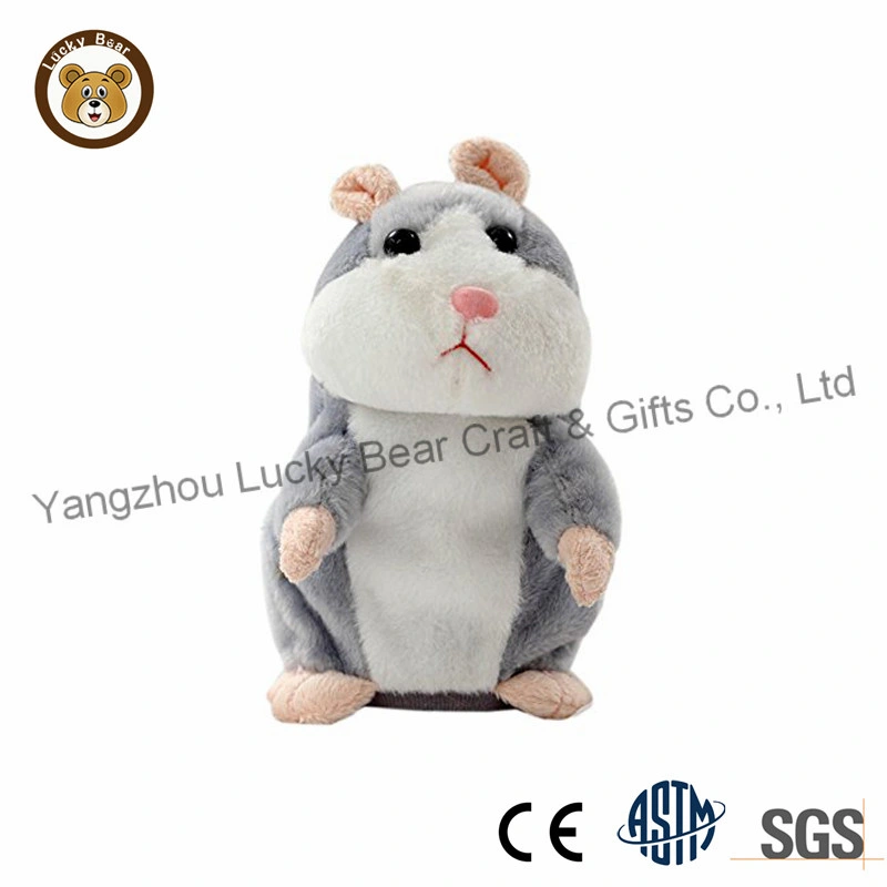 Plush Hamster Electric Toy with Sound Repeat and Talk