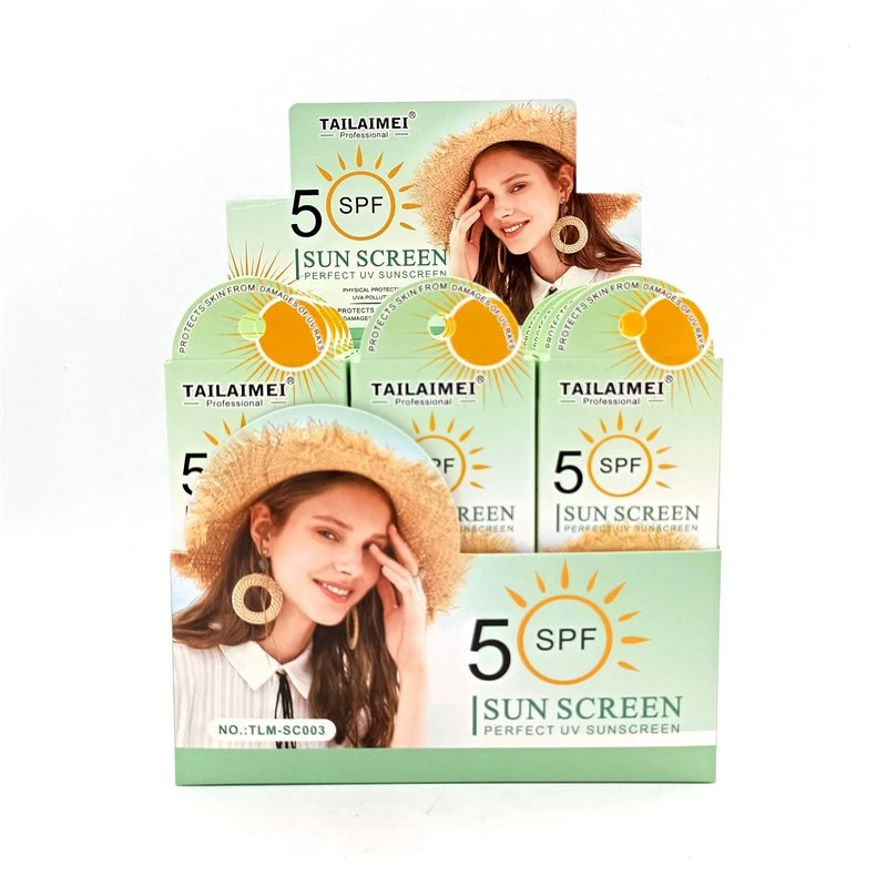 TLM Factory Wholesale Sun Cream etiqueta privada protector solar Cuidado de la piel Cuerpo refrescante orgánico bloqueador solar transpirable SPF 5 UV crema solar