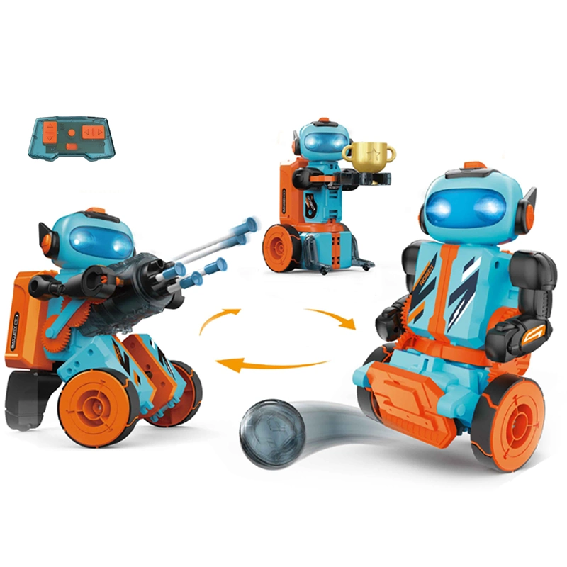 Kids Stem Educational Programming Kit de construcción robótica Control remoto multifuncional Juguetes de modelo de robot de tiro inteligente